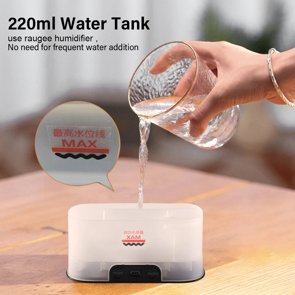 Aroma Flame Diffuser | LED Night Light & Essential Oil Humidifier