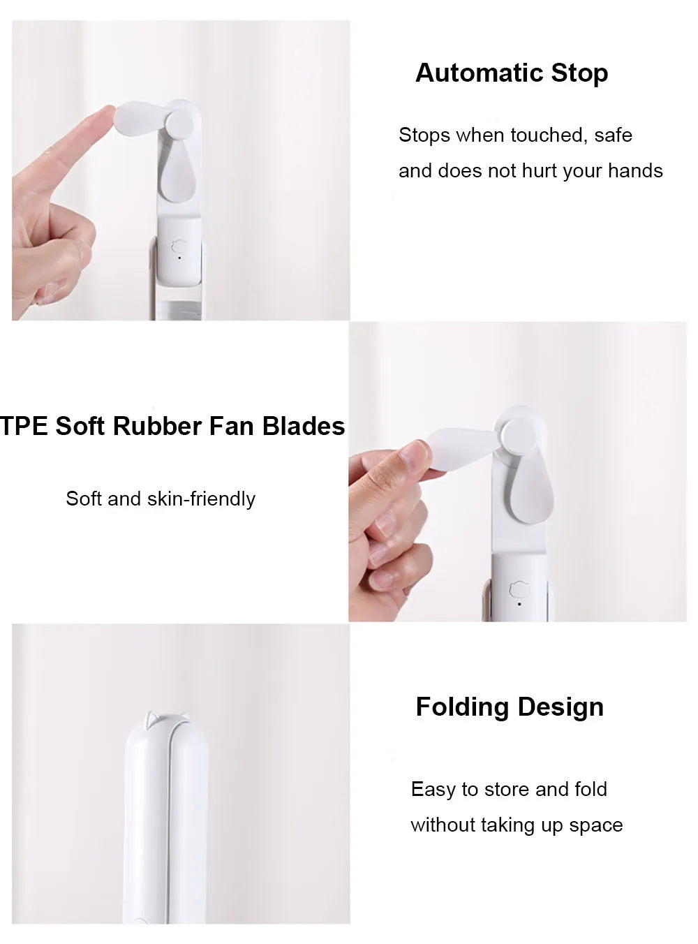 Portable Handheld Fan | Foldable & USB Rechargeable | 2-in-1 Power Bank