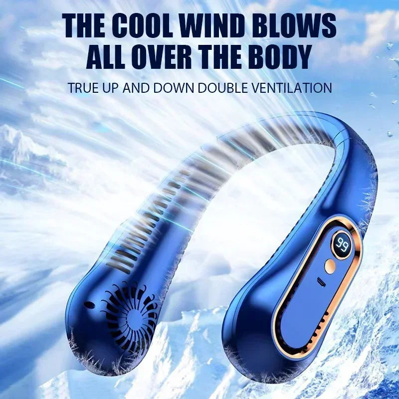 Portable Neck Fan | Bladeless & USB Rechargeable | 5 Speed Settings