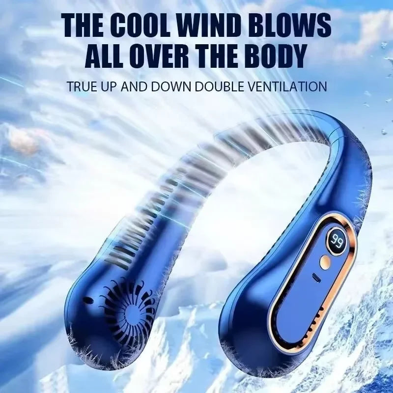 Portable Neck Fan | Bladeless & USB Rechargeable | 5 Speed Settings