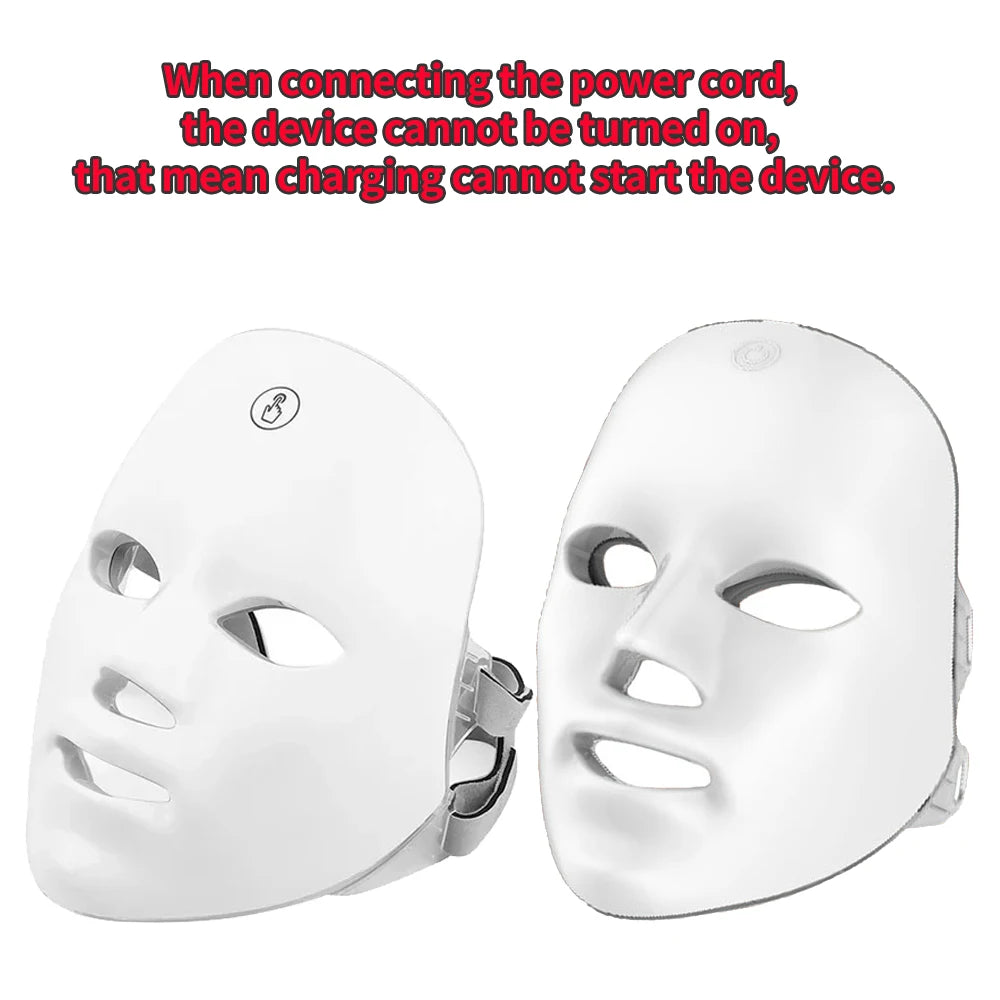 7-Color LED Face & Neck Beauty Mask | Photon Skin Rejuvenation & Tightening