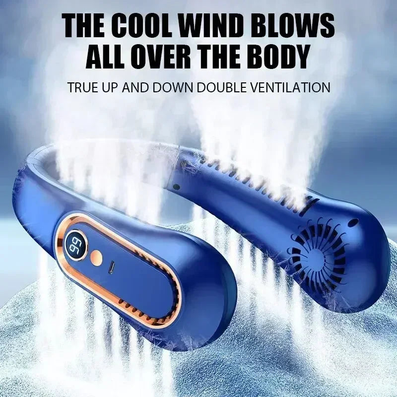 Portable Neck Fan | Bladeless & USB Rechargeable | 5 Speed Settings
