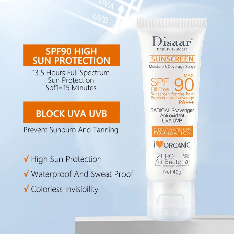 Sunscreen SPF 90+ | Face & Body | Waterproof & Anti-Aging