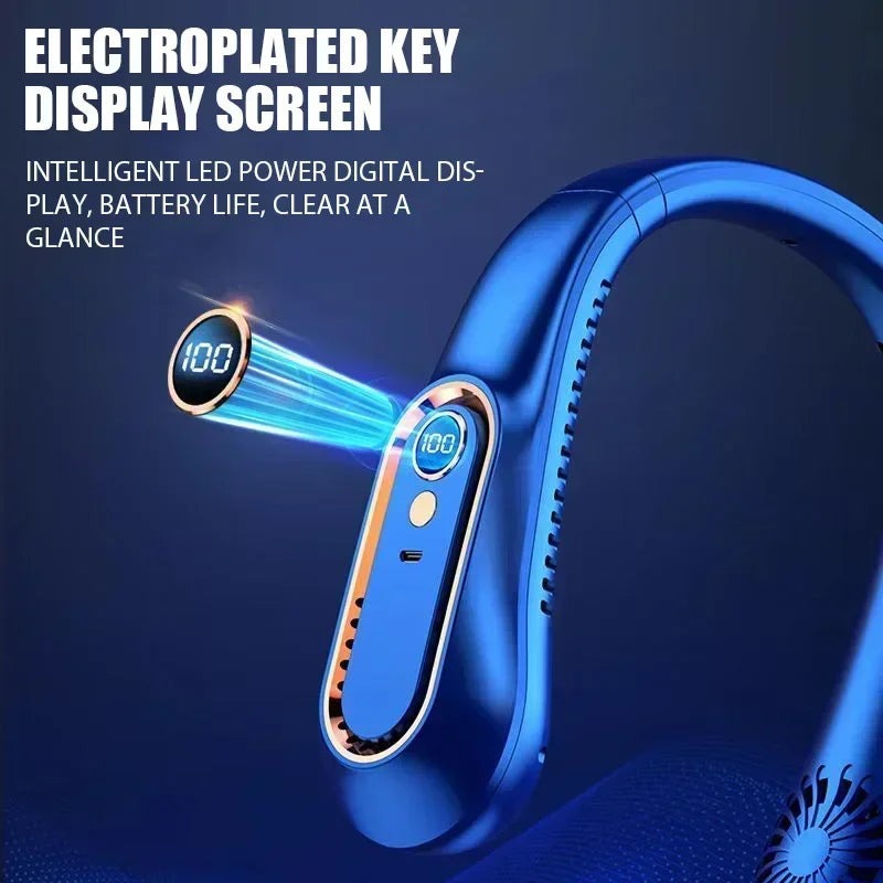 Portable Neck Fan | Bladeless & USB Rechargeable | 5 Speed Settings