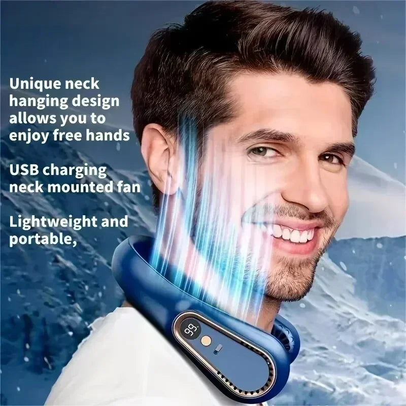 Portable Neck Fan | Bladeless & USB Rechargeable | 5 Speed Settings
