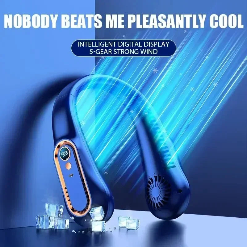 Portable Neck Fan | Bladeless & USB Rechargeable | 5 Speed Settings