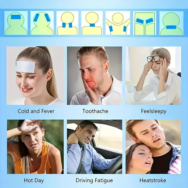 Cooling Gel Patches | Instant Relief for Fever, Headache & Heat | Hydrogel