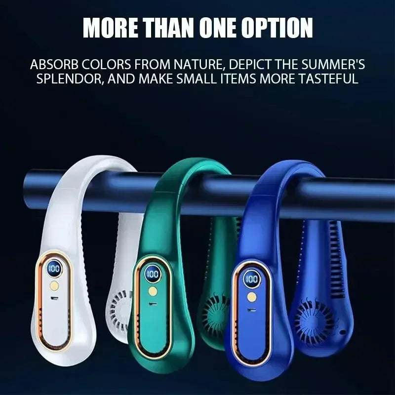 Portable Neck Fan | Bladeless & USB Rechargeable | 5 Speed Settings