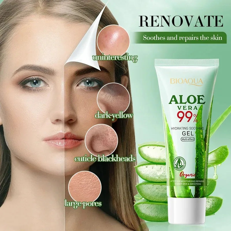 Aloe Vera Gel | Soothing & Hydrating | Face, Body & Sunburn Relief