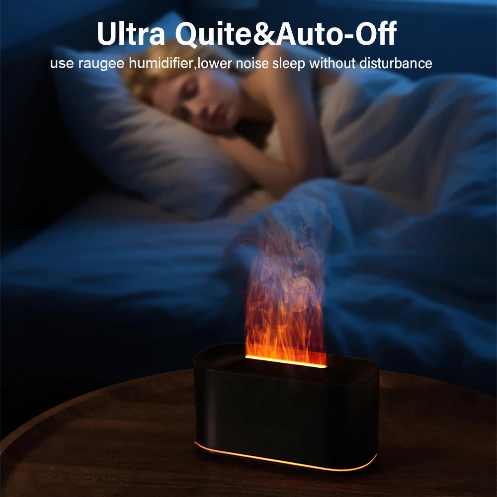Aroma Flame Diffuser | LED Night Light & Essential Oil Humidifier