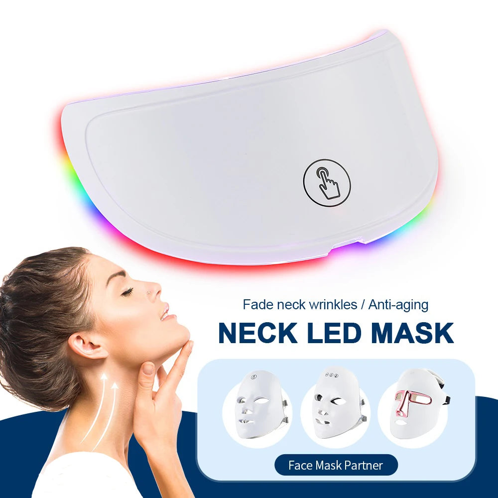 7-Color LED Face & Neck Beauty Mask | Photon Skin Rejuvenation & Tightening
