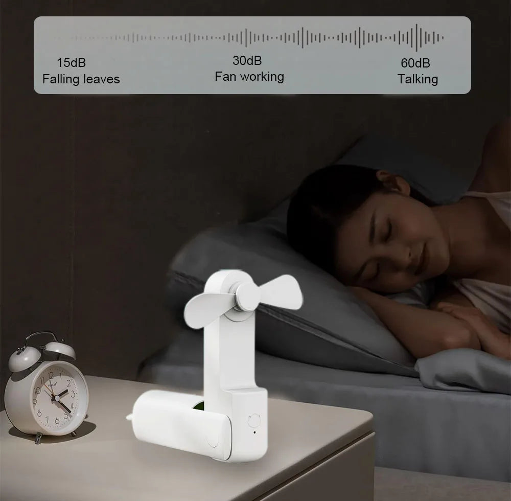 Portable Handheld Fan | Foldable & USB Rechargeable | 2-in-1 Power Bank