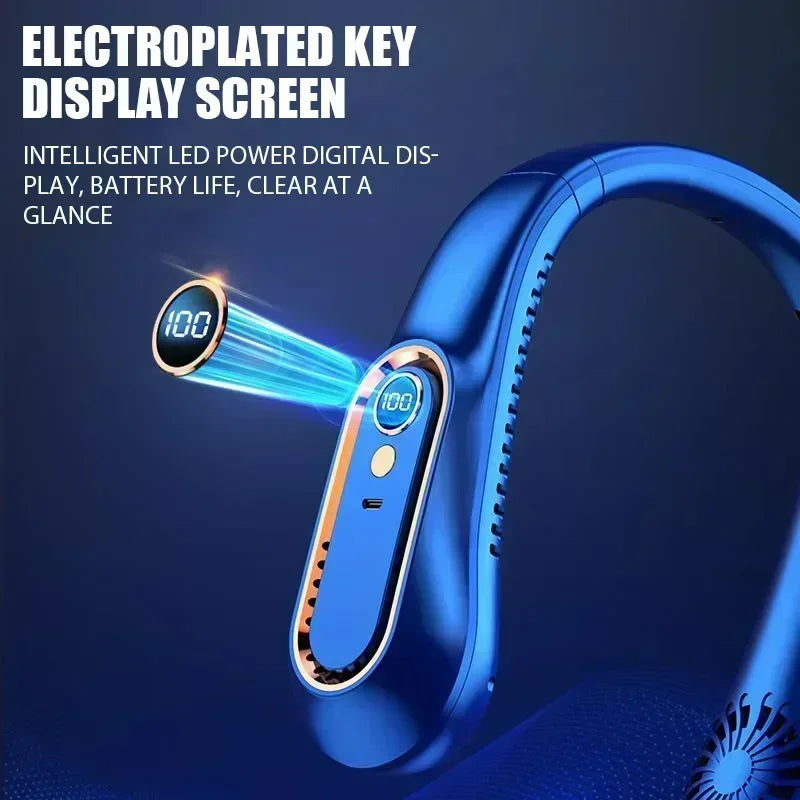 Portable Neck Fan | Bladeless & USB Rechargeable | 5 Speed Settings
