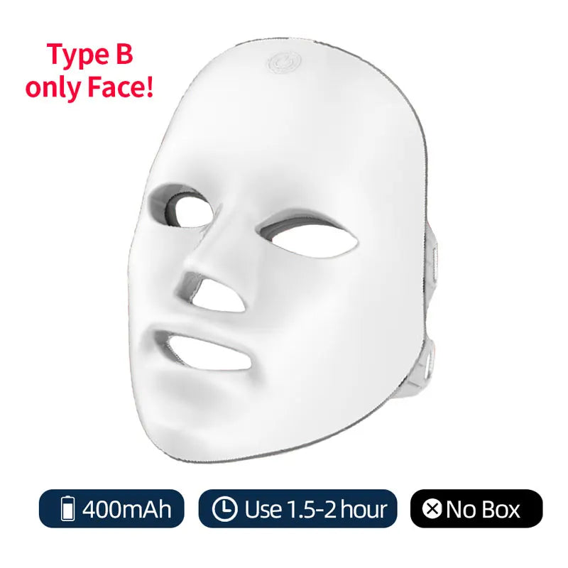 7-Color LED Face & Neck Beauty Mask | Photon Skin Rejuvenation & Tightening