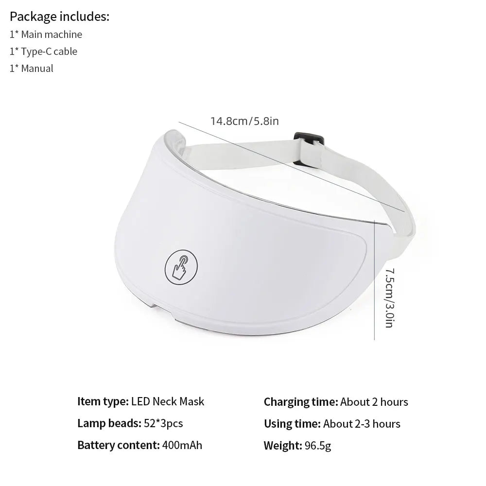 7-Color LED Face & Neck Beauty Mask | Photon Skin Rejuvenation & Tightening